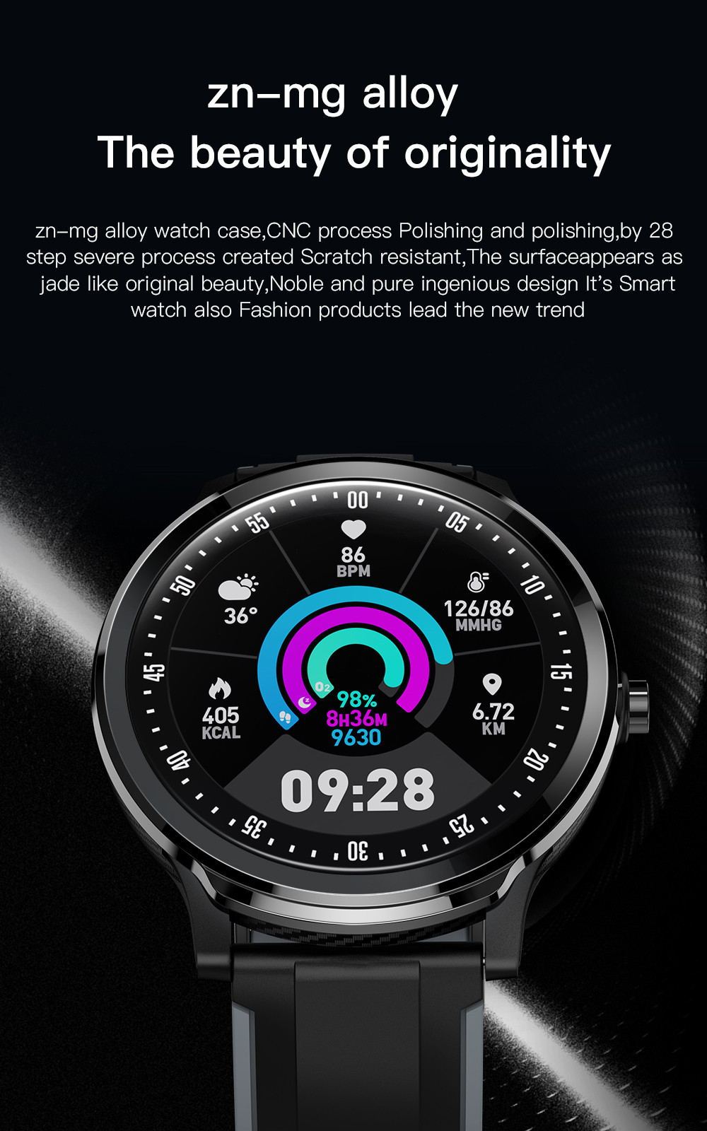 "SN80 Smart Watch with Fitness Tracking Features"