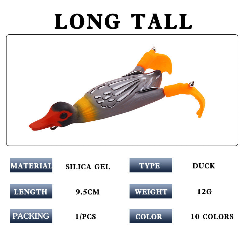 Lure Propeller Flippers Duck Floating Rotating Tractor