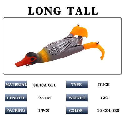 Lure Propeller Flippers Duck Floating Rotating Tractor
