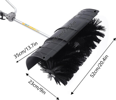 Handheld Sweeper, 2-Stroke 52Cc 1700W Gas Power Broom Snow Artificial Turf Grass Backpack Sweeper Petrol-Powered Backpack Leaf