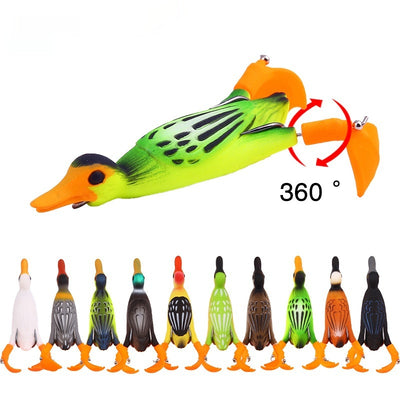 Lure Propeller Flippers Duck Floating Rotating Tractor
