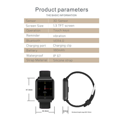 "Q9 Smart Watch IP67 Waterproof Fitness Tracker"