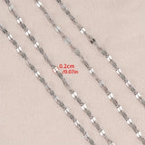 2Meters/78.74inch Golden Stainless Steel Lips Chains For Necklace Choker Bracelet Jewelry Making DIY Components Chain Accessories No Fade