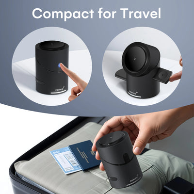 CylinTrick R 3-in-1 Wireless Charging Station-Black-UK Plug
