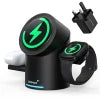 CylinTrick R 3-in-1 Wireless Charging Station-Black-UK Plug