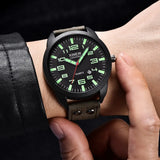 2023 Watch Men Leather Date Casual Analog Quartz Wrist Watch Business Watches Gifts Mature Men Business Watch Top Brand