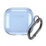 Soft TPU Shockproof Clear Case Cover for Apple AirPods 4 2024 with Carabiner and Anti Fall Protection