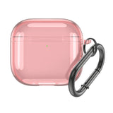 Soft TPU Shockproof Clear Case Cover for Apple AirPods 4 2024 with Carabiner and Anti Fall Protection