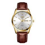 LIGE Classic Quartz Watch for Men Waterproof Leather Strap Calendar Sports Business Men's Quartz Wrist Watch Top Brand Luxury