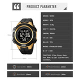 SKMEI Relojes Para Hombres Back Light Digital Sport Watch Mens Countdown Stopwatch Wristwatches 5Bar Waterproof Wrist Watch