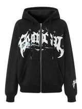 Women s Cute Hoodies Fashion Print Long Sleeve Teen Girl Fall Jacket Casual Clothes Zip-Up Oversized Sweatshirts Coat