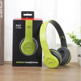 Bluetooth 5.0 Wireless Headphones with Foldable Design, HIFI Stereo Bass, Mic, USB Adapter for iPhone Gaming