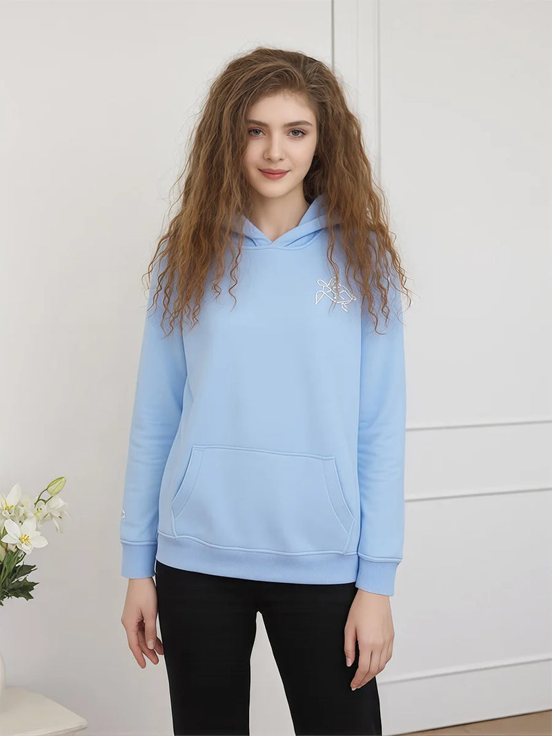 Women s Ocean-Inspired Hoodies with Sea Creature Print Long Sleeve Oversized Sweatshirts for Casual Streetwear Fashion