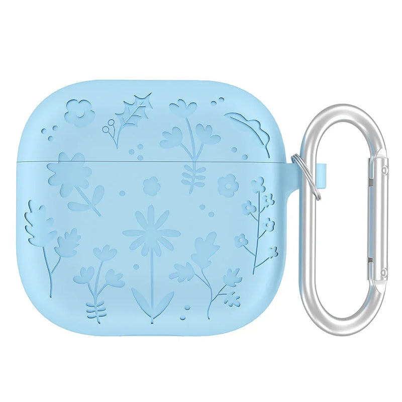 Silicone Earphone Protective Case with Carabiner for AirPods 4 2024 Shockproof and Dustproof Cover