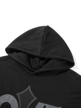 Women s Casual Fall Hood Sweatshirt Cross Letter Print Long Sleeve Loose Hoodies Streetwear