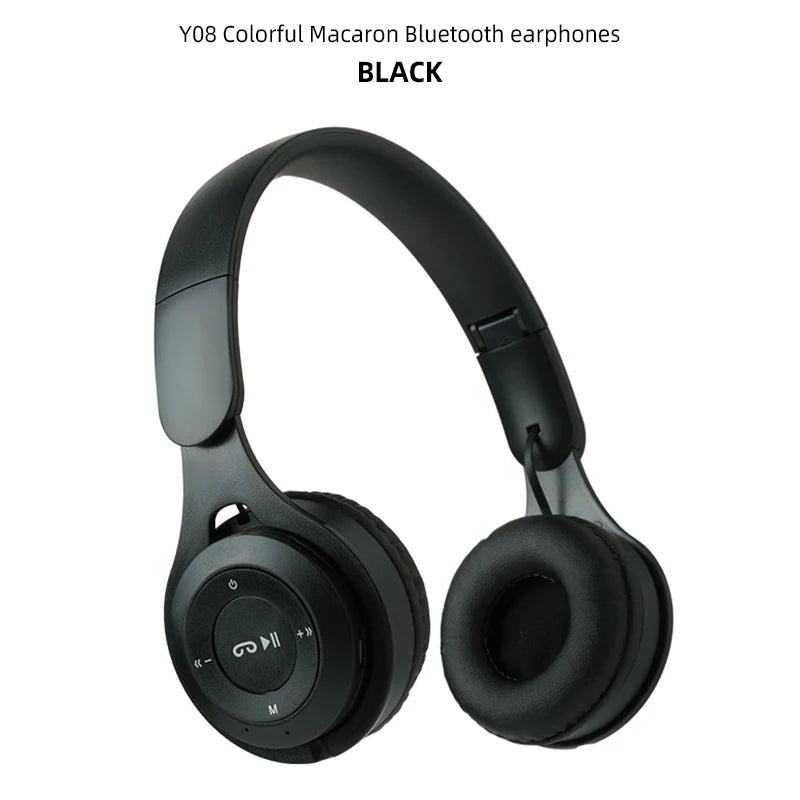 Kids Headphones  Wireless Bluetooth Earphones Stereo Foldable Helmets Gaming Headsets Over-ear Headphones for Android ios Music