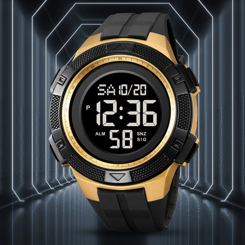 SKMEI Relojes Para Hombres Back Light Digital Sport Watch Mens Countdown Stopwatch Wristwatches 5Bar Waterproof Wrist Watch