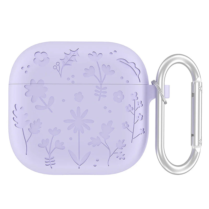 Silicone Earphone Protective Case with Carabiner for AirPods 4 2024 Shockproof and Dustproof Cover