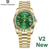 2025 New PAGANI DESIGN DD36 Rose Gold Luxury Men's Watches Mechanical Automatic Wrist Watch For Men AR Sapphire Mirror Man Gift