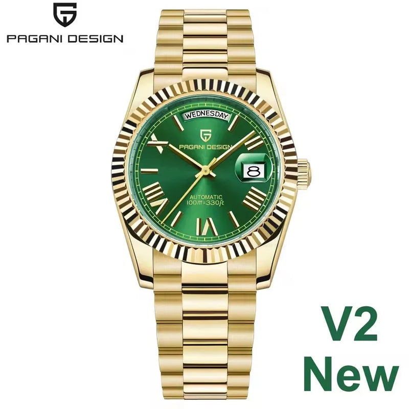 2025 New PAGANI DESIGN DD36 Rose Gold Luxury Men's Watches Mechanical Automatic Wrist Watch For Men AR Sapphire Mirror Man Gift
