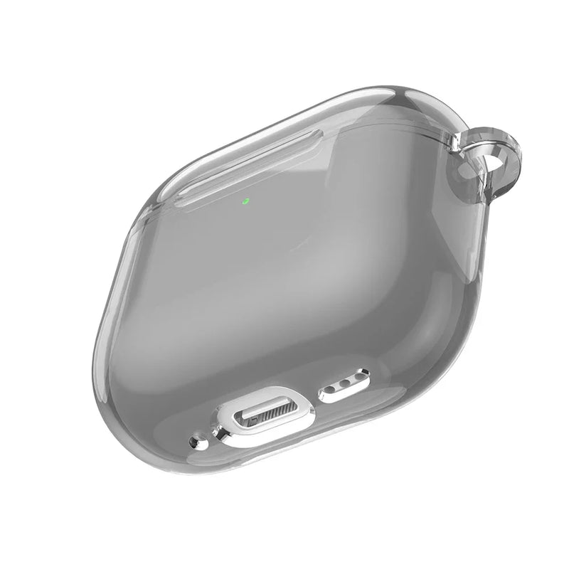 Soft TPU Shockproof Clear Case Cover for Apple AirPods 4 2024 with Carabiner and Anti Fall Protection