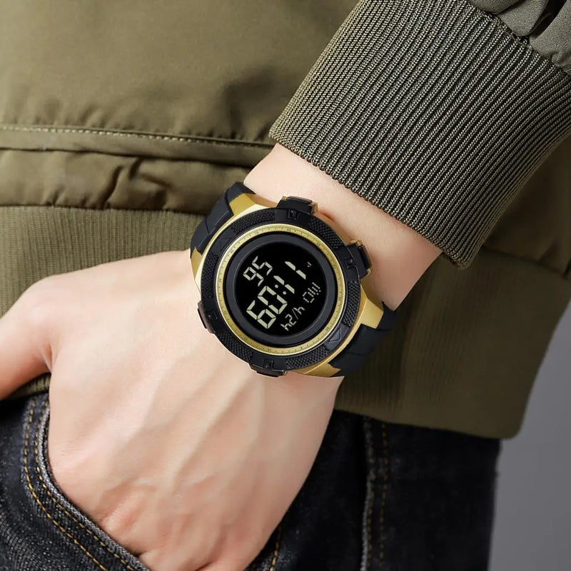SKMEI Relojes Para Hombres Back Light Digital Sport Watch Mens Countdown Stopwatch Wristwatches 5Bar Waterproof Wrist Watch