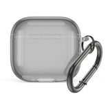 Soft TPU Shockproof Clear Case Cover for Apple AirPods 4 2024 with Carabiner and Anti Fall Protection