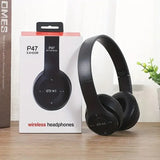 Bluetooth 5.0 Wireless Headphones with Foldable Design, HIFI Stereo Bass, Mic, USB Adapter for iPhone Gaming
