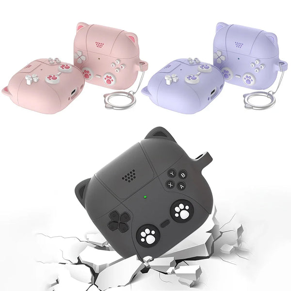 Silicone Earphones Case Protective Cover Front LED Visible Protector Cover Dustproof Earbud Case Cover Skin for AirPods 4 (2024)