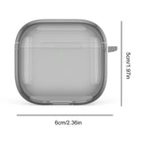 Soft TPU Shockproof Clear Case Cover for Apple AirPods 4 2024 with Carabiner and Anti Fall Protection