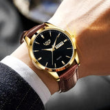 LIGE Classic Quartz Watch for Men Waterproof Leather Strap Calendar Sports Business Men's Quartz Wrist Watch Top Brand Luxury
