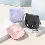 Silicone Earphones Case Protective Cover Front LED Visible Protector Cover Dustproof Earbud Case Cover Skin for AirPods 4 (2024)