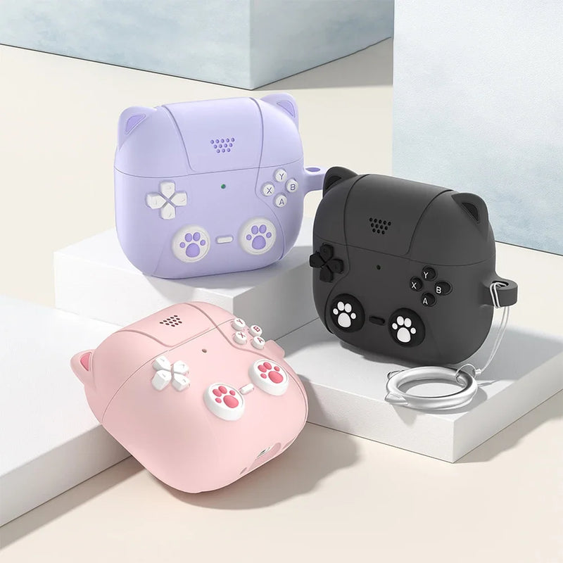 Silicone Earphones Case Protective Cover Front LED Visible Protector Cover Dustproof Earbud Case Cover Skin for AirPods 4 (2024)