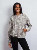 Women’s Oversized Hoodies Fashion Long Sleeve Leaf Print Baggy Sweatshirts Streetwear
