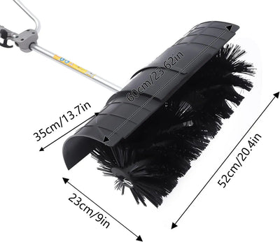 Handheld Sweeper, 2-Stroke 52Cc 1700W Gas Power Broom Snow Artificial Turf Grass Backpack Sweeper Petrol-Powered Backpack Leaf