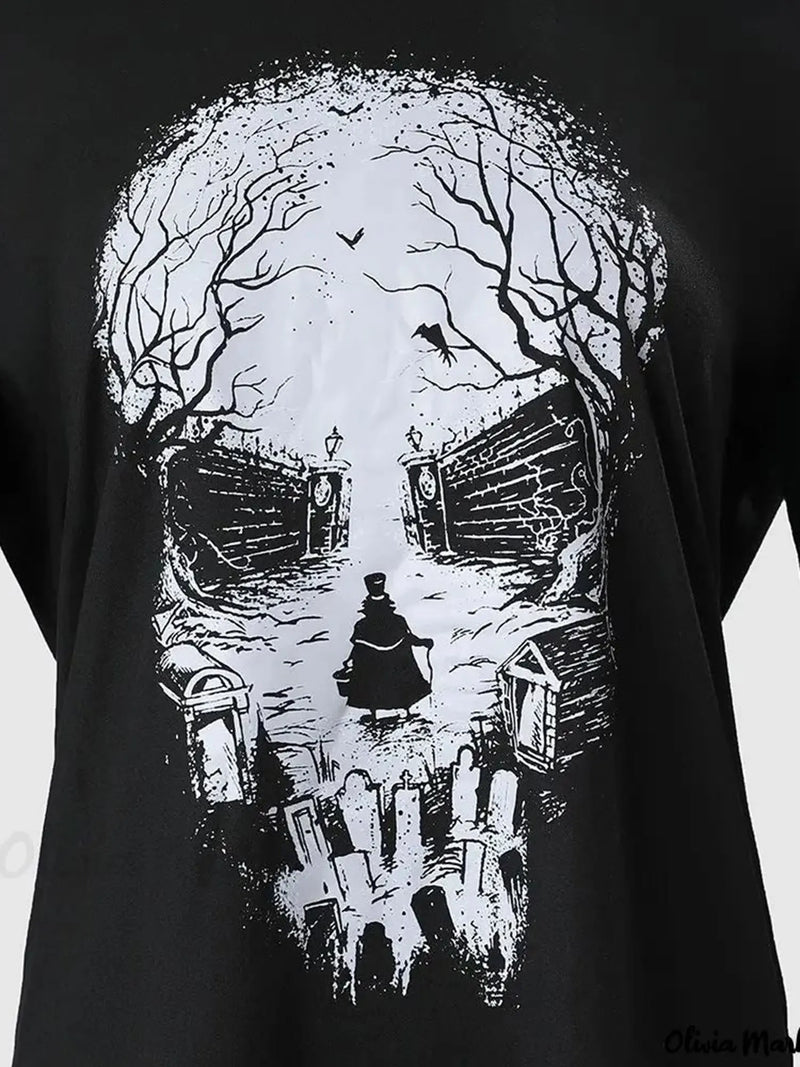 Women s Long Sleeve Halloween Skull Print Hooded Hoodies Shirts Spring Fall Casual Tops Streetwear Fashion Pullover Sweatshirt