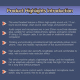 H4 has wired headphones, PS4 gaming headphones, computer headphones, music headphones, online course and conference use, birthda