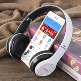 Bluetooth 5.0 Wireless Headphones with Foldable Design, HIFI Stereo Bass, Mic, USB Adapter for iPhone Gaming