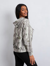 Women’s Oversized Hoodies Fashion Long Sleeve Leaf Print Baggy Sweatshirts Streetwear
