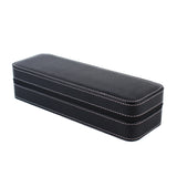 Bymaocar Portable 6 Slot Zipper Watch Case Collector Storage Organizer Home Jewelry Earrings Wrist Watch Box Waterproof