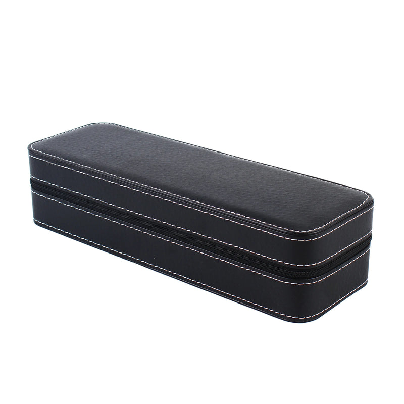 Bymaocar Portable 6 Slot Zipper Watch Case Collector Storage Organizer Home Jewelry Earrings Wrist Watch Box Waterproof