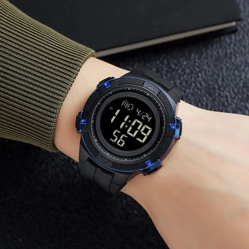 SKMEI Relojes Para Hombres Back Light Digital Sport Watch Mens Countdown Stopwatch Wristwatches 5Bar Waterproof Wrist Watch