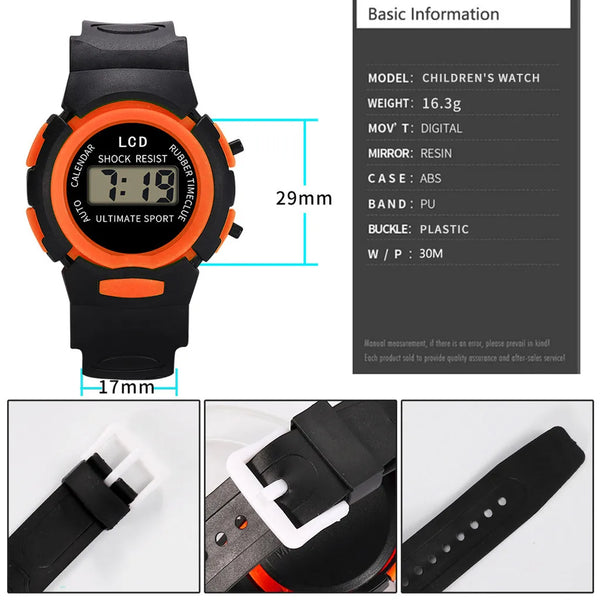Children Girls Analog Digital Sport Led Electronic Waterproof Wrist Watch New Casual Bracele Watch Wristwatch Relojes Para NiñOs