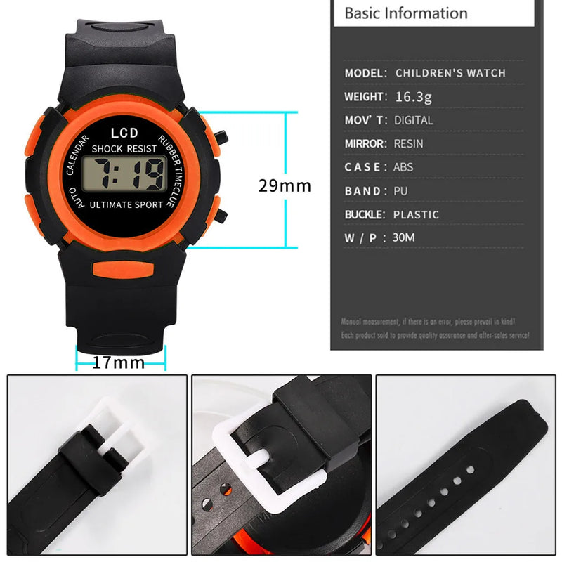 Children Girls Analog Digital Sport Led Electronic Waterproof Wrist Watch New Casual Bracele Watch Wristwatch Relojes Para NiñOs