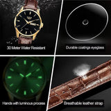 LIGE Classic Quartz Watch for Men Waterproof Leather Strap Calendar Sports Business Men's Quartz Wrist Watch Top Brand Luxury