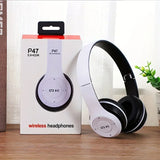 Bluetooth 5.0 Wireless Headphones with Foldable Design, HIFI Stereo Bass, Mic, USB Adapter for iPhone Gaming