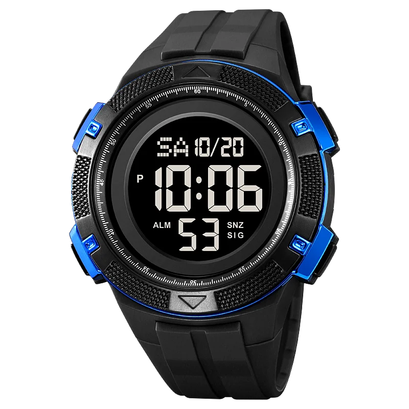 SKMEI Relojes Para Hombres Back Light Digital Sport Watch Mens Countdown Stopwatch Wristwatches 5Bar Waterproof Wrist Watch