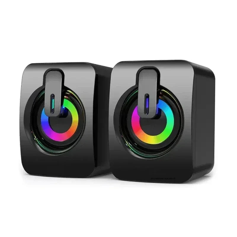 Alto-falante de computador som estéreo com microfone 3.5mm aux home office pc alto-falante para macbook desktop notebook computador alto-falante