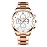 Fashion Mens Watches Luxury Black Stainless Steel Quartz Wrist Watch Man Business Watch For Men Calendar Clock Reloj Hombre
