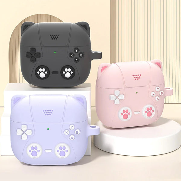 Silicone Earphones Case Protective Cover Front LED Visible Protector Cover Dustproof Earbud Case Cover Skin for AirPods 4 (2024)